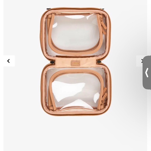 Calpak Small Clear Cosmetics Case - brown toiletry bag - Picture 4 of 4